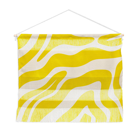 Angela Minca Abstract lines yellow Wall Hanging Landscape