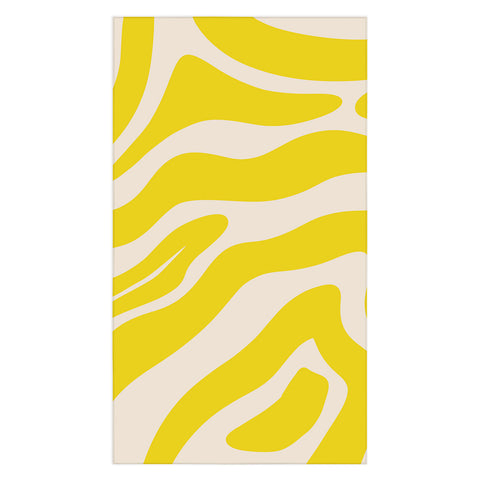 Angela Minca Abstract lines yellow Tablecloth