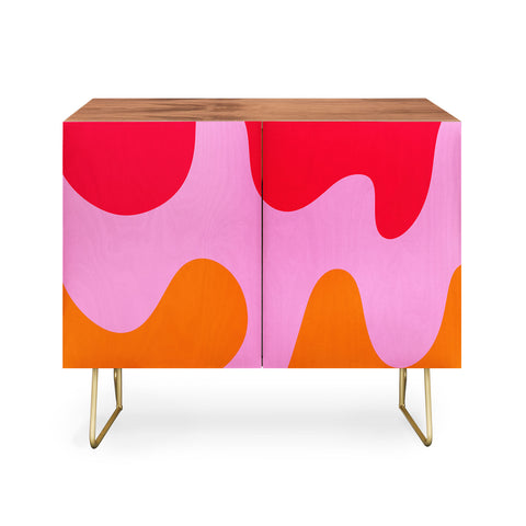 Angela Minca Abstract modern shapes 2 Credenza