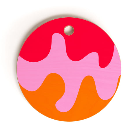Angela Minca Abstract modern shapes 2 Cutting Board Round