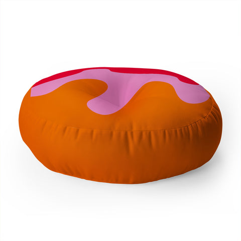 Angela Minca Abstract modern shapes 2 Floor Pillow Round