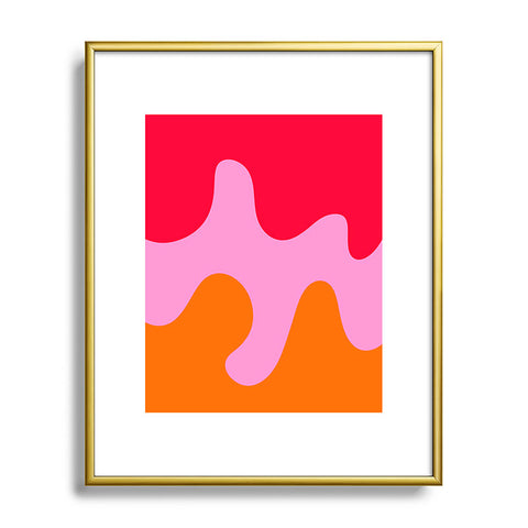 Angela Minca Abstract modern shapes 2 Metal Framed Art Print