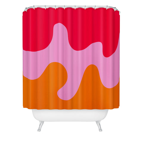 Angela Minca Abstract modern shapes 2 Shower Curtain