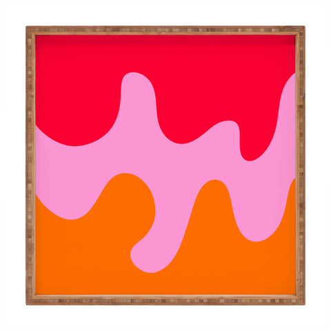 Angela Minca Abstract modern shapes 2 Square Tray