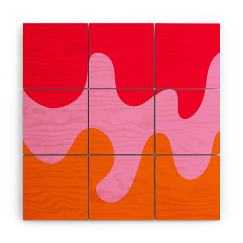 Angela Minca Abstract modern shapes 2 Wood Wall Mural