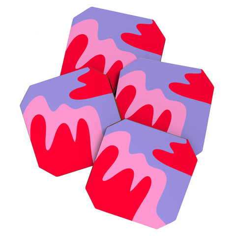 Angela Minca Abstract modern shapes Coaster Set