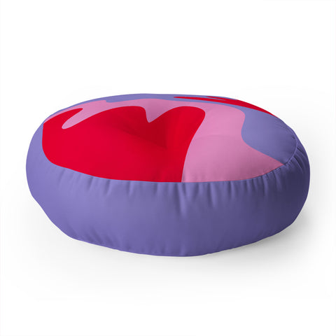 Angela Minca Abstract modern shapes Floor Pillow Round