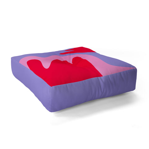 Angela Minca Abstract modern shapes Floor Pillow Square