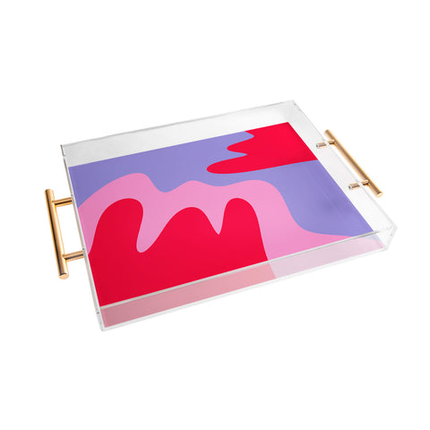 Angela Minca Abstract modern shapes Acrylic Tray