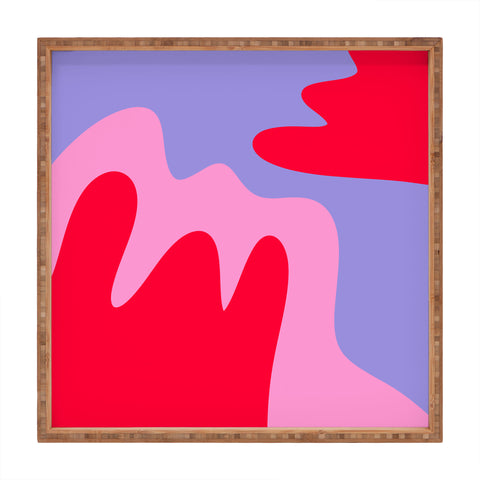 Angela Minca Abstract modern shapes Square Tray