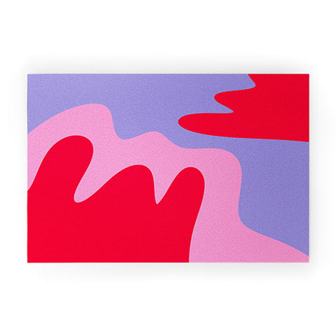 Angela Minca Abstract modern shapes Welcome Mat