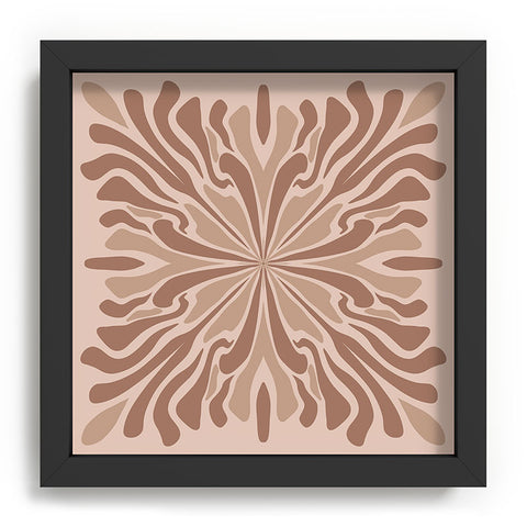 Angela Minca Abstract petals mocha mousse Recessed Framing Square