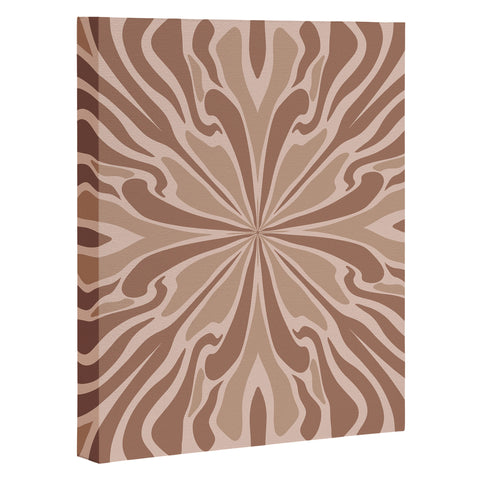 Angela Minca Abstract petals mocha mousse Art Canvas
