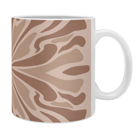 Angela Minca Abstract petals mocha mousse Coffee Mug