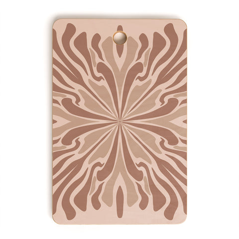 Angela Minca Abstract petals mocha mousse Cutting Board Rectangle