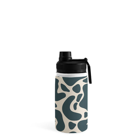 Angela Minca Abstract shapes greyish green Water Bottle