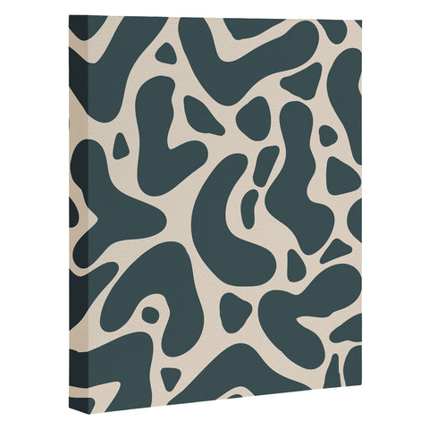 Angela Minca Abstract shapes greyish green Art Canvas