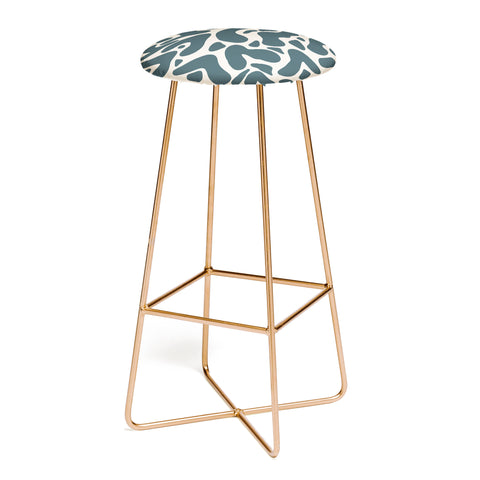 Angela Minca Abstract shapes greyish green Bar Stool