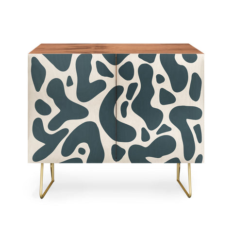 Angela Minca Abstract shapes greyish green Credenza