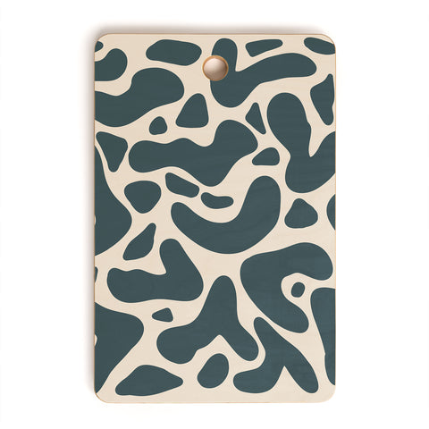 Angela Minca Abstract shapes greyish green Cutting Board Rectangle