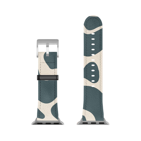 Angela Minca Abstract shapes greyish green Apple Watch Band