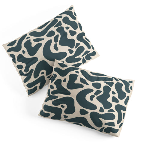 Angela Minca Abstract shapes greyish green Pillow Shams