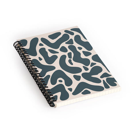 Angela Minca Abstract shapes greyish green Spiral Notebook