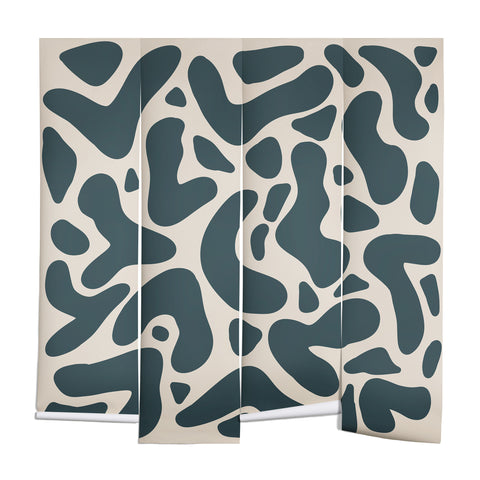 Angela Minca Abstract shapes greyish green Wall Mural