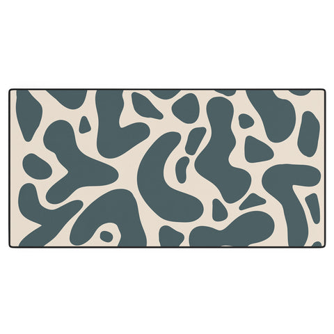Angela Minca Abstract shapes greyish green Desk Mat