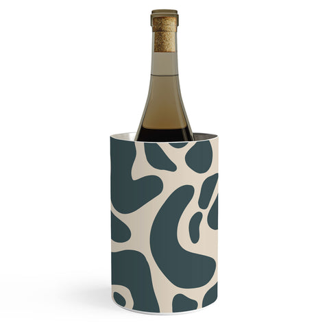 Angela Minca Abstract shapes greyish green Wine Chiller