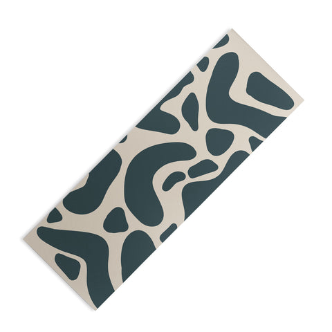 Angela Minca Abstract shapes greyish green Yoga Mat