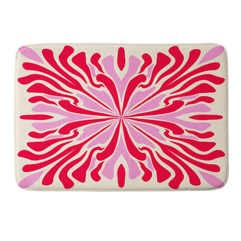 Angela Minca Abstract Symmetry Petals 1 Memory Foam Bath Mat
