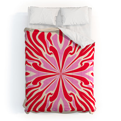Angela Minca Abstract Symmetry Petals 1 Comforter
