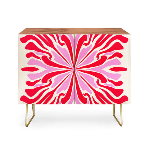 Angela Minca Abstract Symmetry Petals 1 Credenza