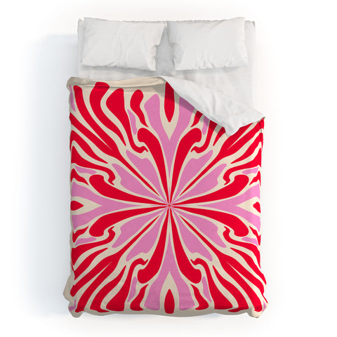 Angela Minca Abstract Symmetry Petals 1 Duvet Cover
