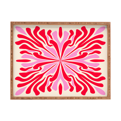 Angela Minca Abstract Symmetry Petals 1 Rectangular Tray