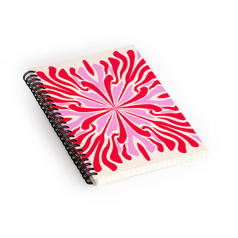Angela Minca Abstract Symmetry Petals 1 Spiral Notebook
