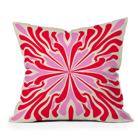Angela Minca Abstract Symmetry Petals 1 Outdoor Throw Pillow