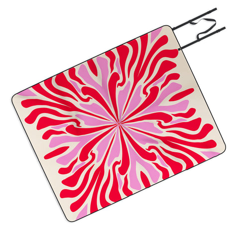 Angela Minca Abstract Symmetry Petals 1 Picnic Blanket