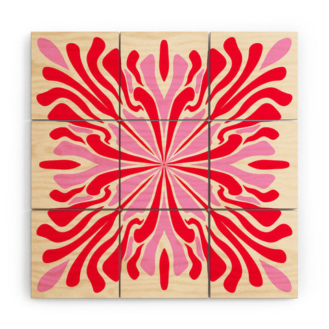 Angela Minca Abstract Symmetry Petals 1 Wood Wall Mural