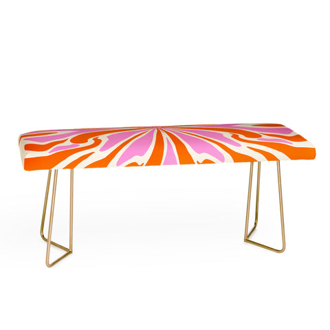 Angela Minca Abstract Symmetry Petals 2 Bench