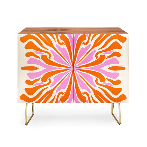 Angela Minca Abstract Symmetry Petals 2 Credenza