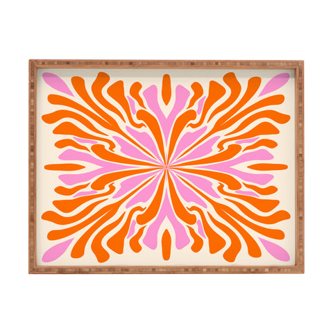 Angela Minca Abstract Symmetry Petals 2 Rectangular Tray