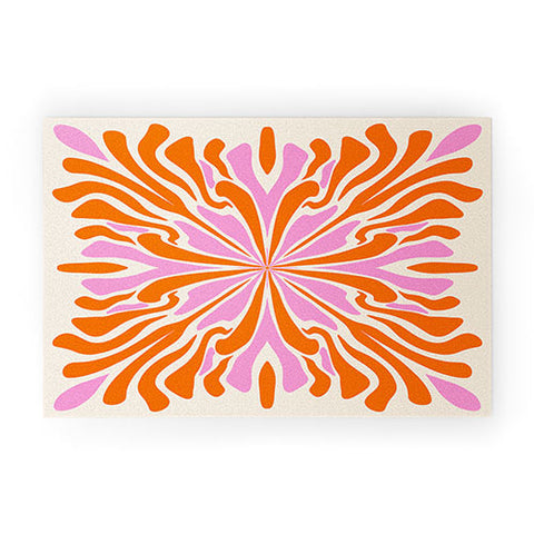 Angela Minca Abstract Symmetry Petals 2 Welcome Mat