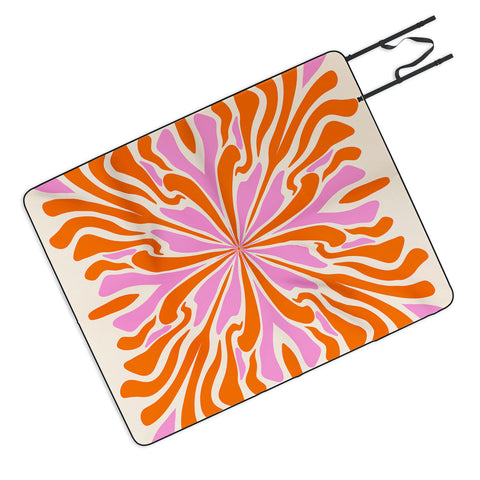 Angela Minca Abstract Symmetry Petals 2 Picnic Blanket