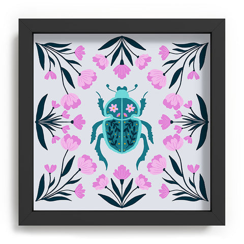 Angela Minca Beetle and flowers Recessed Framing Square