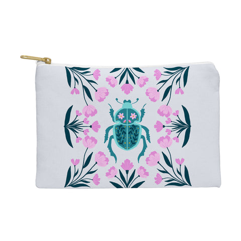 Angela Minca Beetle and flowers Pouch