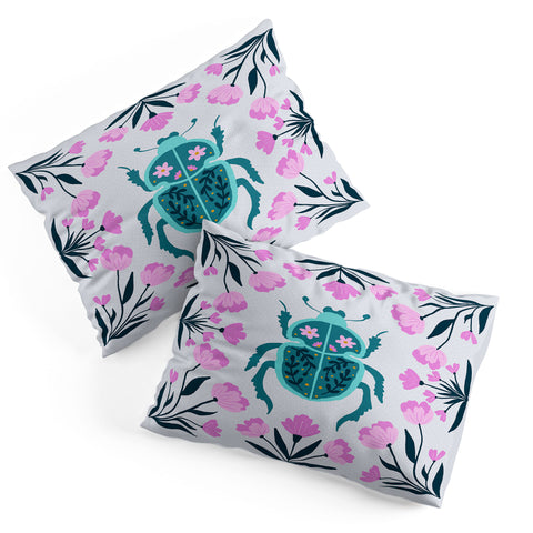 Angela Minca Beetle and flowers Pillow Shams