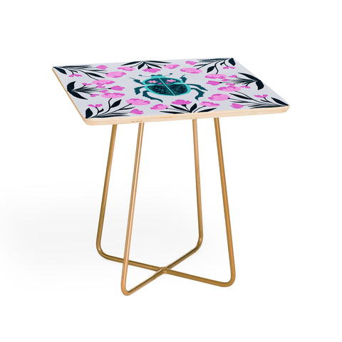 Angela Minca Beetle and flowers Side Table