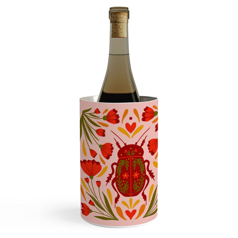 Angela Minca Beetle with flowers Wine Chiller